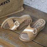BS071 Amazon New Style European And American Slippers Women Casual Slope Heel