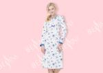 European Style Ladies Night Dresses Sleepwear Round Neck Lace Trimmed