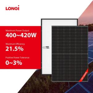 Perc PV Module Mono Solar Cell Panel LONGi LR5-54HPB-410M Hi Mo 5M All Black