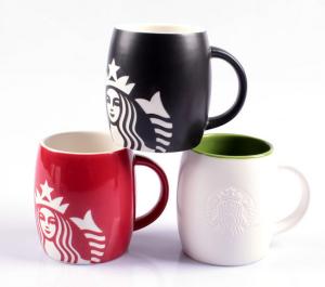 China Starbucks style ceramic coffee mug factory