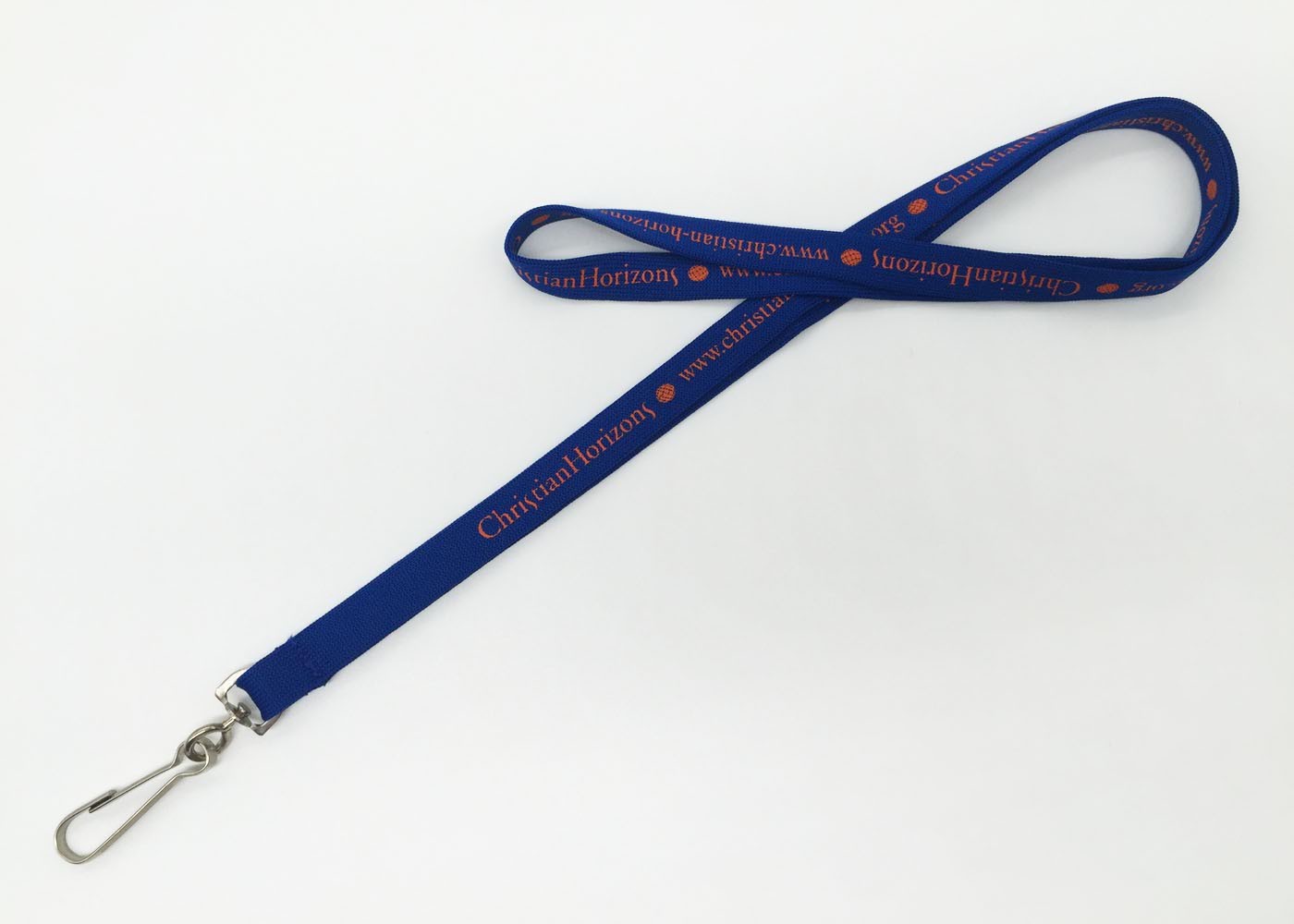 Multi Color 10 Mm Tube Polyester Event Staff Lanyards With Metal Hook