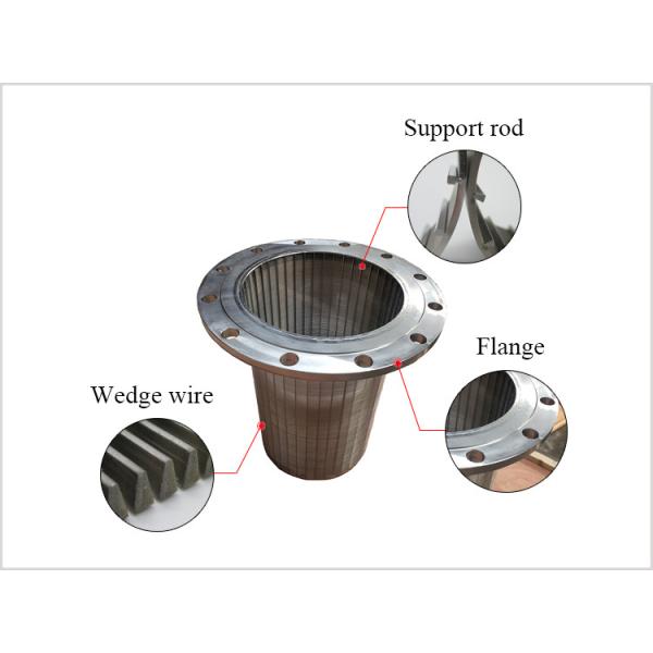 V Shap Wire Wedge Wire Wound Rotary Drum Screen SUS 304 316l