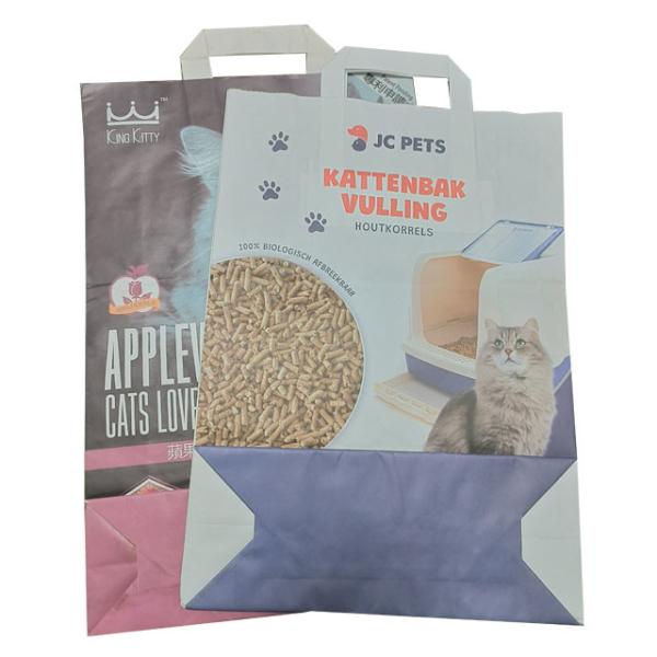 Grease Paper Charcoal Cat Litter Biodegradable Kraft Bag Double Layer With