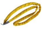 100% Polyester Spanset Round Slings Double Eyes Flat Shape Yellow Color ISO
