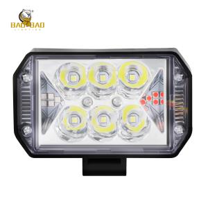China White Flash Blue Red Metal LED Headlight Motorcycle Fog Light factory