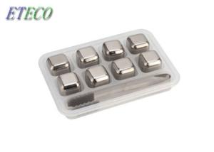 China Hand Polish Food Grade Engraved Stainless Steel Whiskey Stones Sturdy factory
