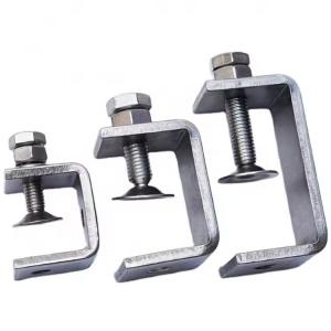 China 304 Stainless Steel Metal Welding Parts Adjustable C Channel Strut Beam Clamp factory
