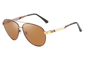 China 146MM Unisex Polarized Sunglasses Mirror Lens UV400 Metal Pilot factory