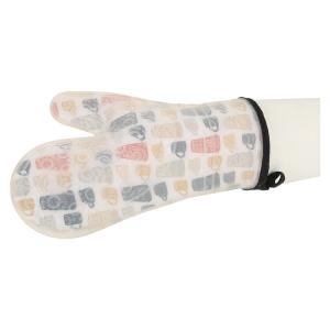 China Kitchen Baking Silicone Cotton Microwave Oven Mitts Anti Slip Heat Resistant factory