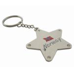 Promotional Pentagram keychain Metal logo customized great gifts