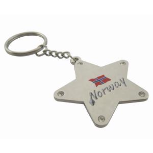 China Promotional Pentagram keychain Metal logo customized great gifts factory