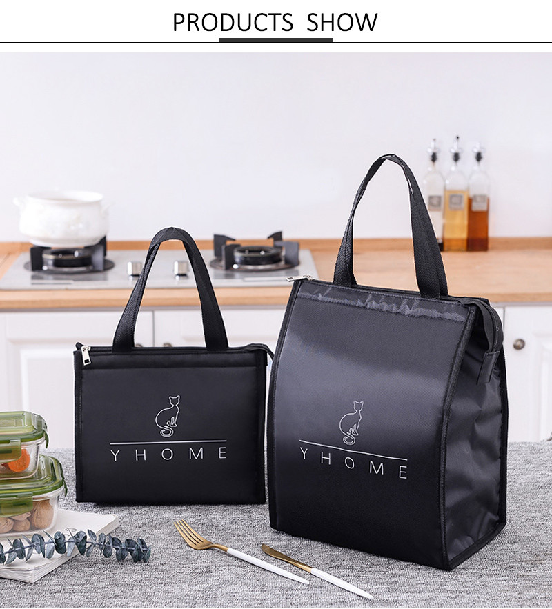 Strong linen handles 600D Oxford H22Cm Thermos Cool Bag