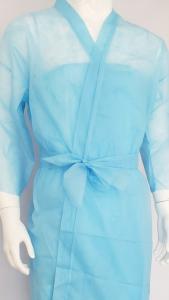 China Non Woven Disposable Bathrobe Kimono Disposable Nonwoven Kimonos for SPA Center Massage Use Disposable Kimono factory