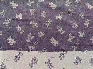 China 100% Cotton Printed Denim Fabric 7 Oz Shrink Resistant factory