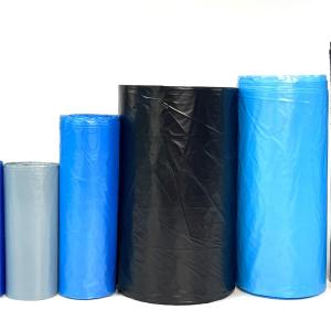 China Black Plastic High Density Liner Trash Garbage Bag with Offset Printing factory