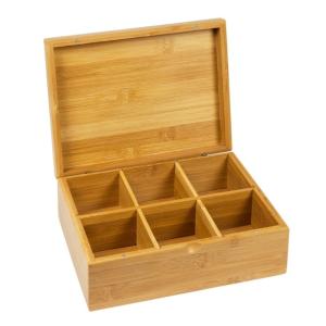 China customized bamboo wooden tea bad box organizer tea bag caddies factory