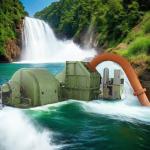 Efficiency Pelton Hydraulic Turbine Generator 6-10kV Cast Iron/Stainless Steel