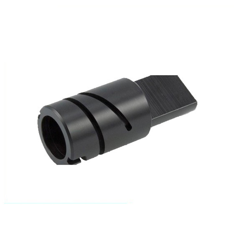 Black Aluminum Knurled Tube Polished Anodizing CNC Turned Components