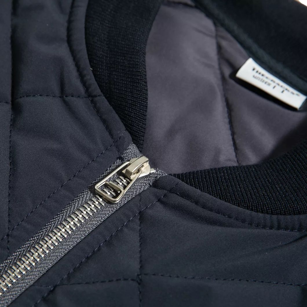 Winter Solid Men&prime; S Diamond Quilted Zipper Sleeveless Jacket Vest