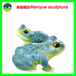 China mascots large frog sculptures statues of fiberglass nature painting as landscape factory
