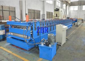 China Wall Panel Roll Forming Machine , Tile Roof Making Machine Galvanized Metal Roofing Equipment factory