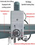 Z3080 Radial Drilling Machine Large Deep Hole Heavy Duty Vertical Drilling