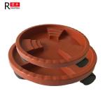Circular Flower Pot Trays Plastic Plant Pot Trays With Rollers Eco Friendly