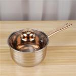 Golden Handle Kitchen Sauce Pans Stainless 201 Cooking Pot Set 16cm