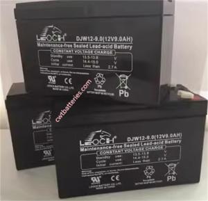China Custom LEOCH DJW12-9 12V 9AH UPS Batteries Rechargeable 2.6Kg factory