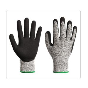 China General Maintenance ANSI A4 Cut Resistant Safety Gloves With Sandy Nitrile Coating factory