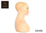 African American Mannequin Head With Shoulders 20.9 inch Head circumference