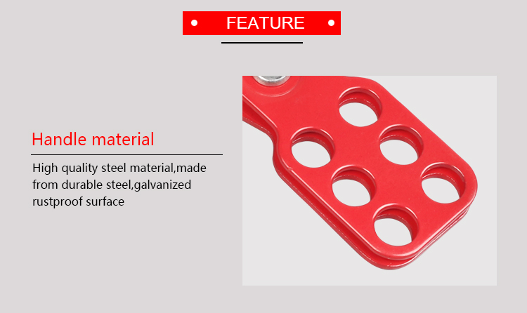 BOSHI Customized 38mm Lock Shackle Diameter 6 Holes Safety Lockout Hasps