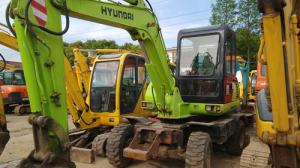 China used Hyundai R60W wheeled excavators,used wheeled digger for sale(Mobile:0086-15901613598) factory