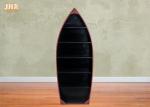 Boat Shape CD DVD Racks Decorative Wooden Cabinet Antique Wood Storage Organizer
