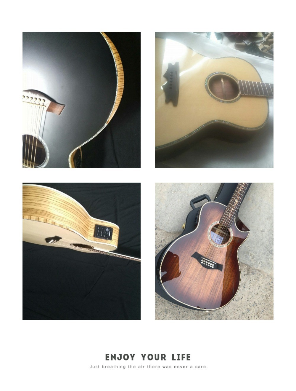 Koa Grand Auditorium jumbo 12 string armrest bevelled cutway presys 301EQ 12 Strings acoustic electric guitar
