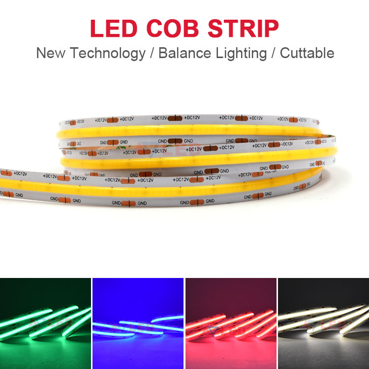 IP20 12VDC Ra90+ 5M/Roll COB LED Strip 528 LEDs/M LED Strip Light