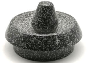 China Round Stone Mortar With Pestle Set Natural Marble Granite For Kitchen factory