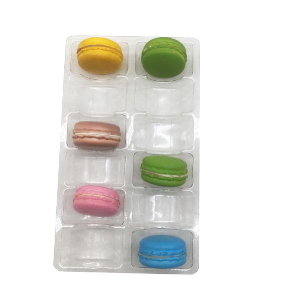 Single Piece 2X6 Arrangement 12 Pack Clear Plastic Macaron Tray Plastic Insert