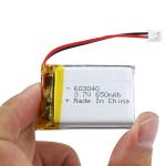 IEC62133 3.7 Volt 650mah Lipo Battery 603040 Rechargeable Battery Pack