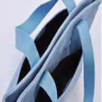 Recyclable Blue Plain Canvas Tote Bag With Two Pocket 47 x 42 x 50 cm
