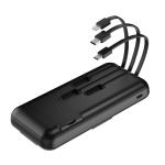 OEM 5V 2A Inbuilt Cable Power Bank ABS Material Anti Scratch Multi Colored