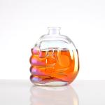 Round Shape Glass Bottle for Vodka Whisky Sherry High White 500ml 750ml