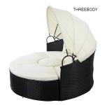 Round / Curved Outdoor Sofa , Comfortable Contemporary Outdoor Furniture Lounge