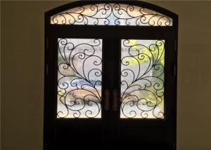 China Anti Rust Low E Iron Door Glass , Hot Dip Galvanized Double Entrance Doors factory