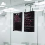 Black Reusable Calendar Planner Dry Erase Sticky Board 17x13 Inch For Glass