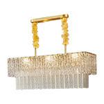 AC110V Square Modern Crystal Chandelier Ceiling Lights Electroplated Hardware