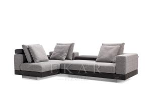China Modern Italian Sectional L Shaped Corner Fabric Couch Living Room Sofa factory