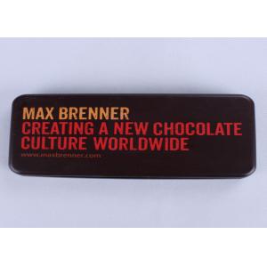 Custom Printed Rectangle Chocolate Tin Boxes Recyclable With Hinges YT1149