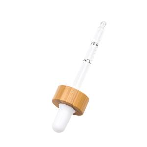 China Bamboo Wood Burette With Rubber Tip Graduated Straw Burette factory