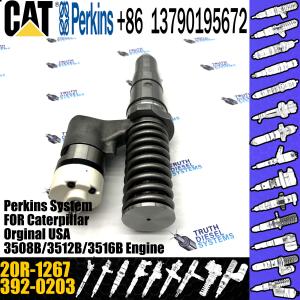 China Hot sale fuel common rail injector 392-0203 3920203 20R-1267 for Caterpillar Engine 994D factory